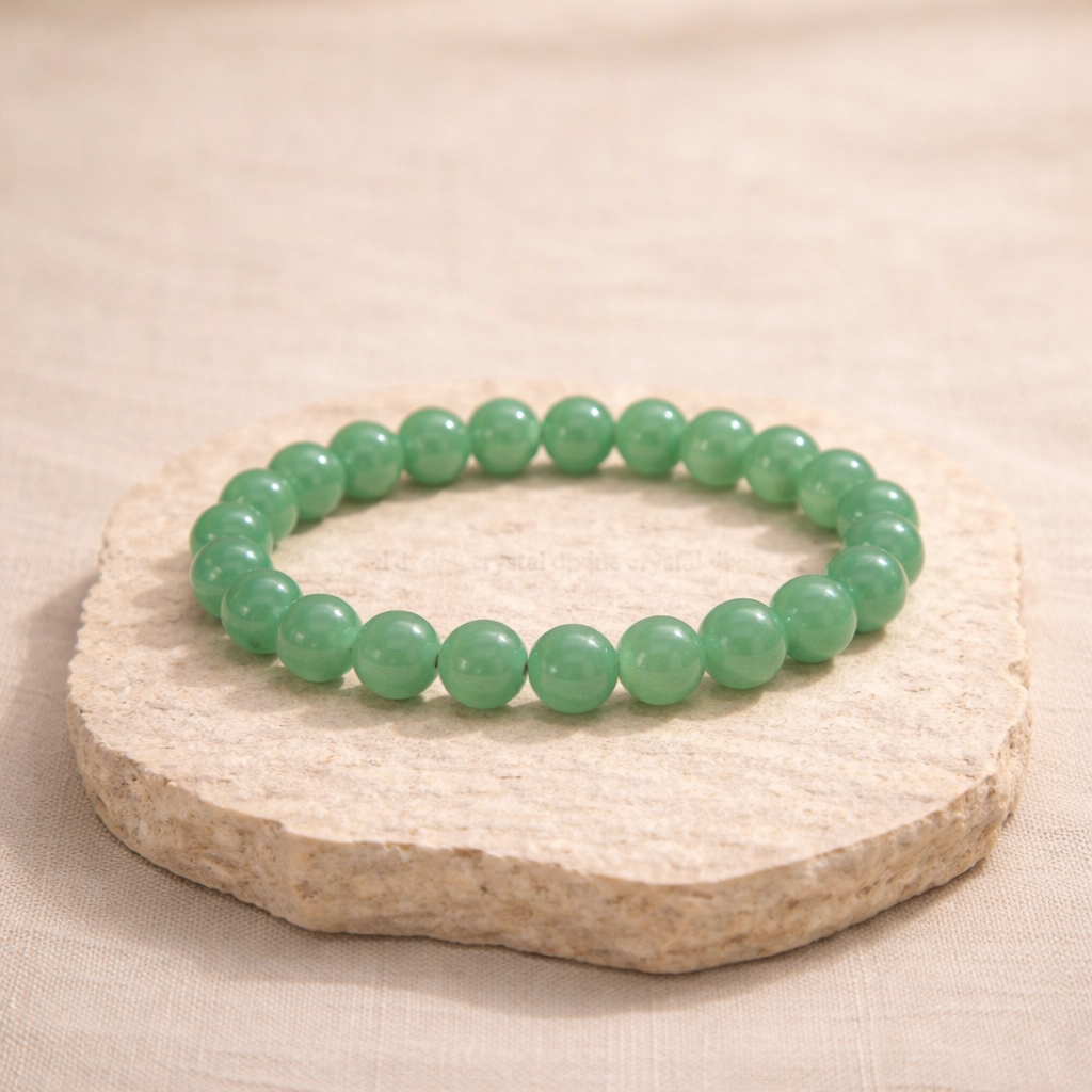 Green Aventurine Crystal Bracelet for Luck & Opportunity