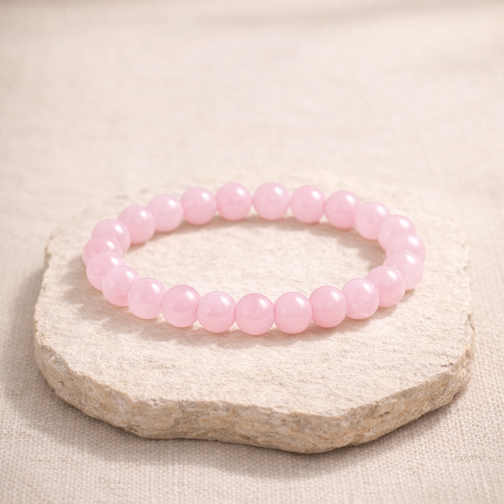 Rose Quartz Crystal Bracelet for Love & Emotional Healing