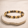 Tiger Eye & Citrine Crystal Bracelet for Wealth, Confidence & Success