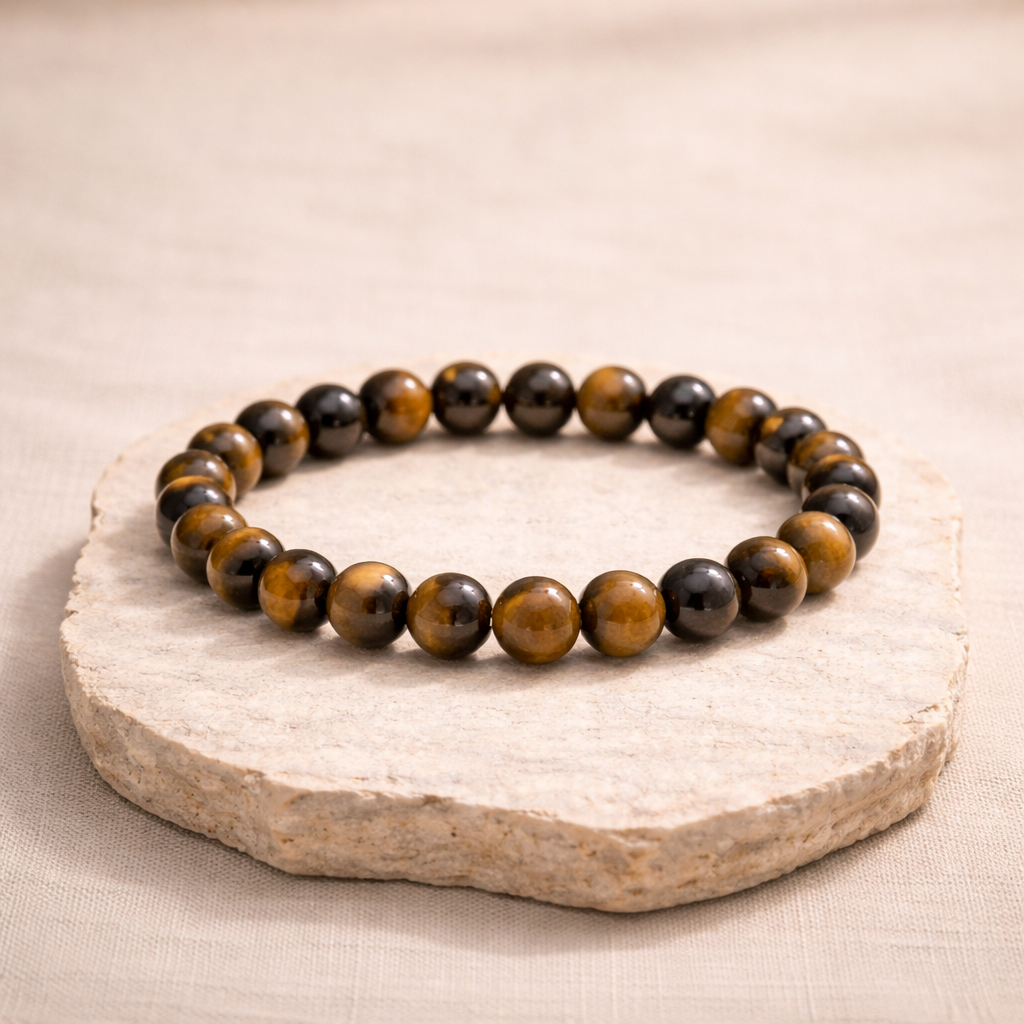 Tiger Eye Crystal Bracelet for Confidence & Protection
