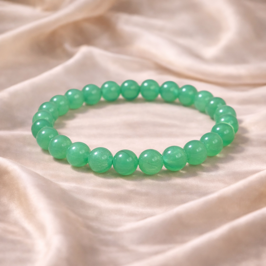 Green Aventurine Crystal Bracelet for Luck & Opportunity