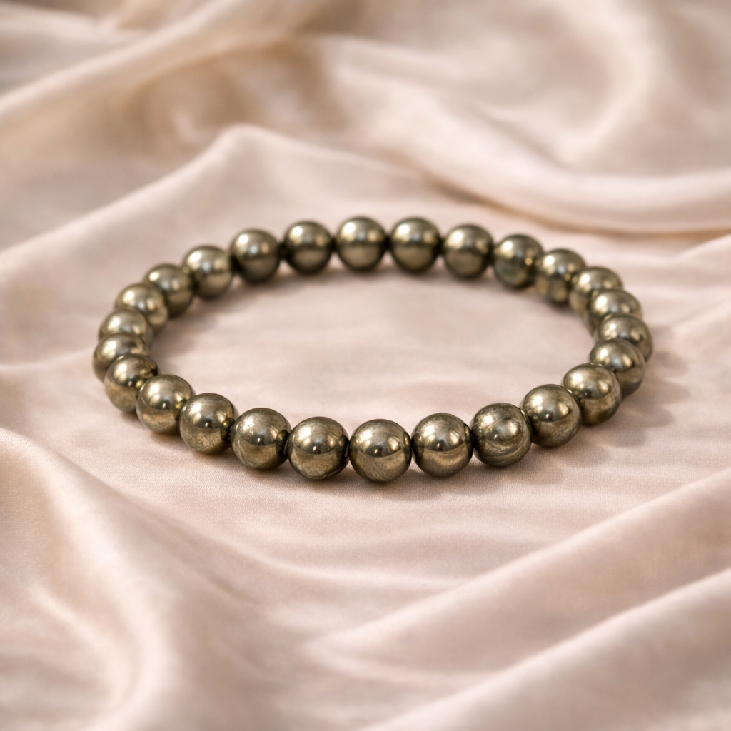 Pyrite Crystal Bracelet for Wealth & Protection